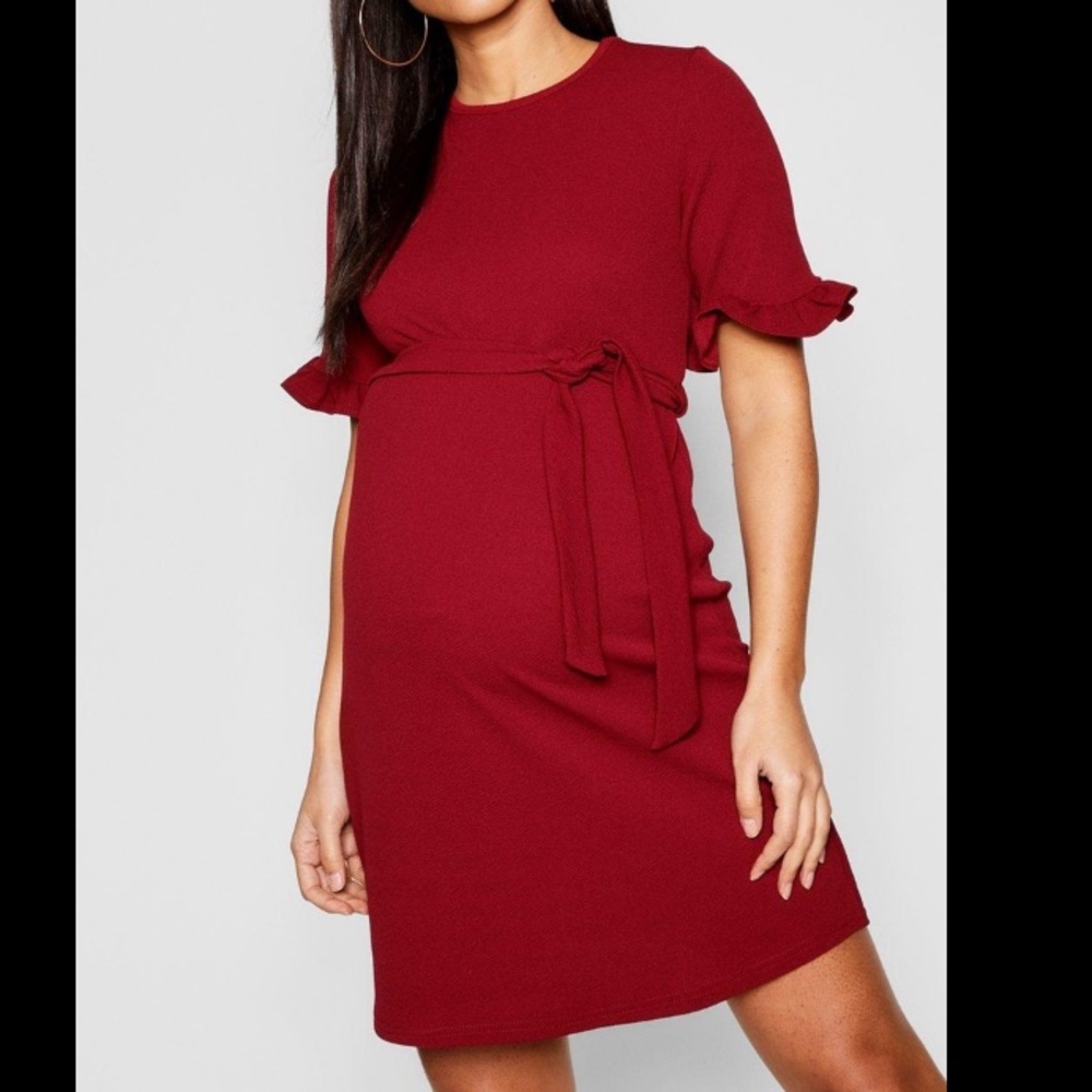 Maternity Deep Red Dress